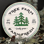 Tree Farm Round Sign