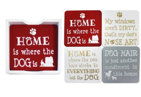 Dog Coasters with Tray