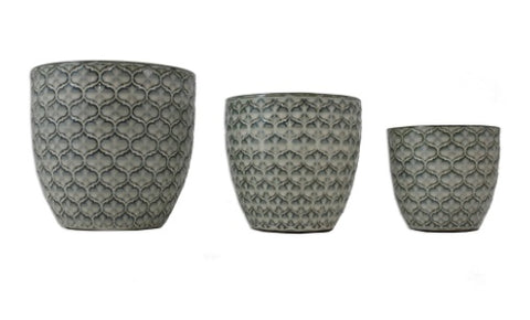 Ceramic Nesting Planters - Set of 3