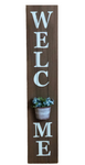 Welcome Sign with Flower Pot